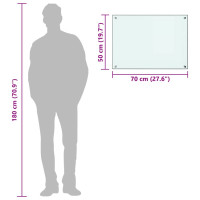 Produktbild för Stänkskydd mjölkfärgad 70x50 cm härdat glas