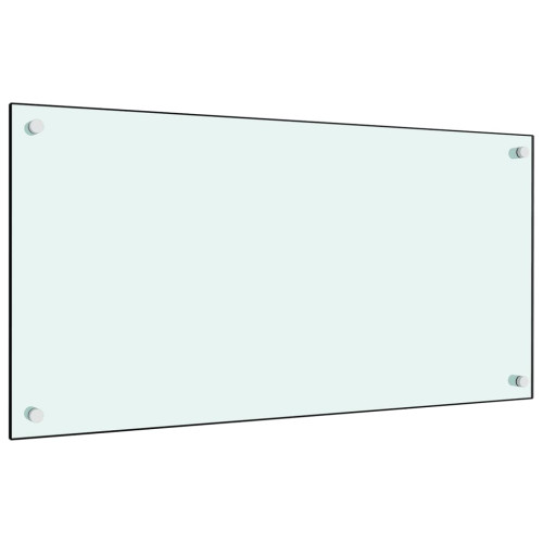 vidaXL Stänkskydd mjölkfärgad 80x40 cm härdat glas