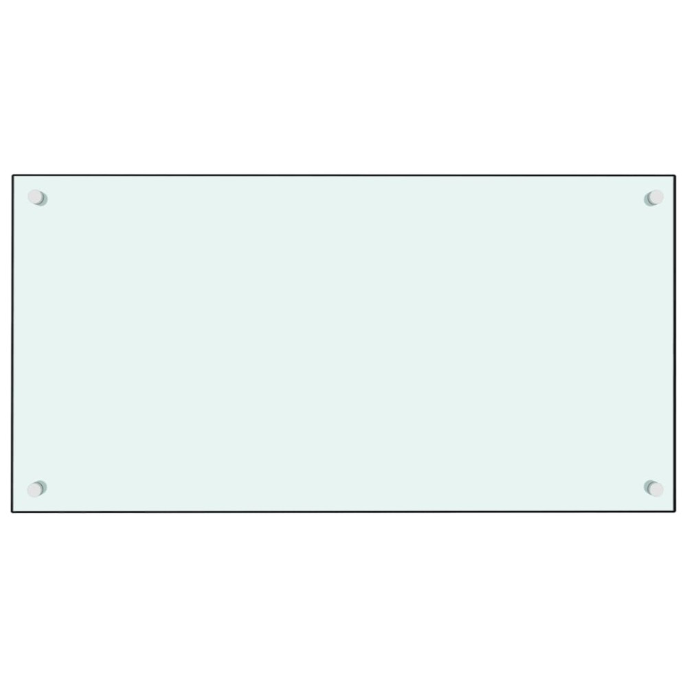 Produktbild för Stänkskydd mjölkfärgad 80x40 cm härdat glas