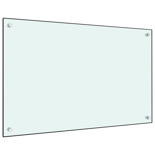 vidaXL Stänkskydd mjölkfärgad 80x50 cm härdat glas