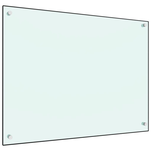 vidaXL Stänkskydd mjölkfärgad 80x60 cm härdat glas
