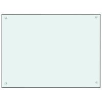 Produktbild för Stänkskydd mjölkfärgad 80x60 cm härdat glas