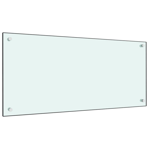 vidaXL Stänkskydd mjölkfärgad 90x40 cm härdat glas