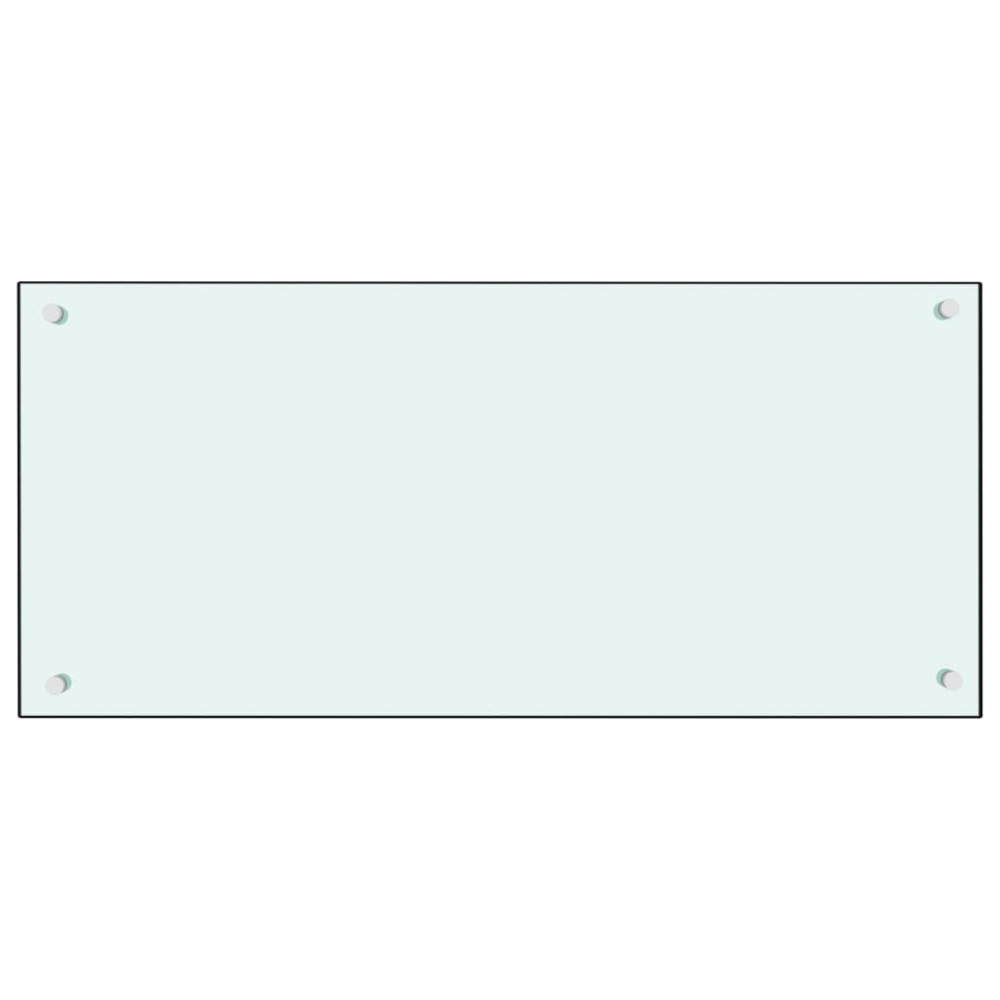 Produktbild för Stänkskydd mjölkfärgad 90x40 cm härdat glas