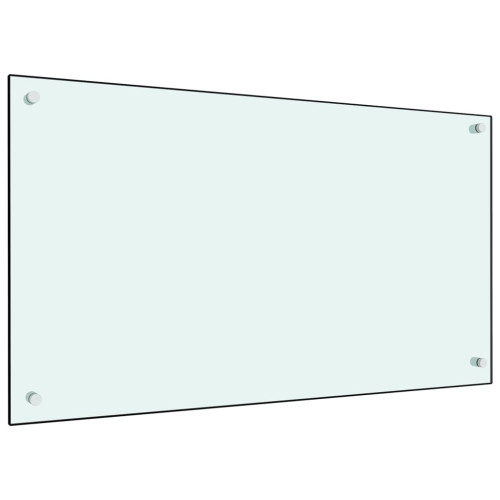 vidaXL Stänkskydd mjölkfärgad 90x50 cm härdat glas