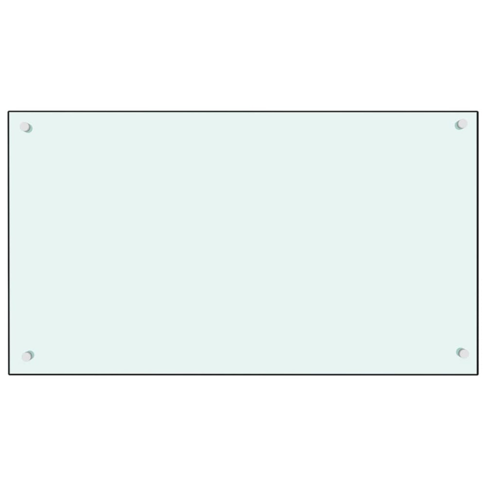 Produktbild för Stänkskydd mjölkfärgad 90x50 cm härdat glas