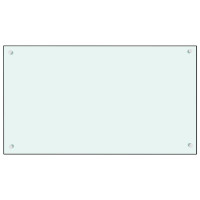 Produktbild för Stänkskydd mjölkfärgad 90x50 cm härdat glas