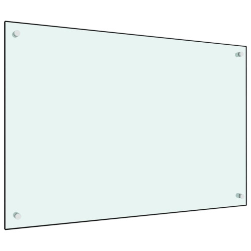 vidaXL Stänkskydd mjölkfärgad 90x60 cm härdat glas