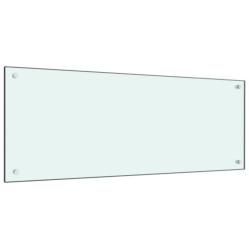 vidaXL Stänkskydd mjölkfärgad 100x40 cm härdat glas