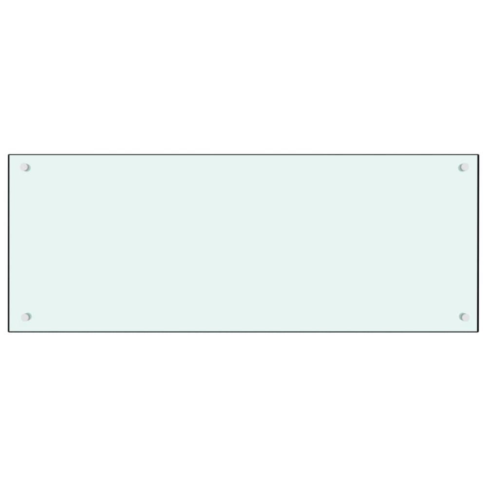 Produktbild för Stänkskydd mjölkfärgad 100x40 cm härdat glas