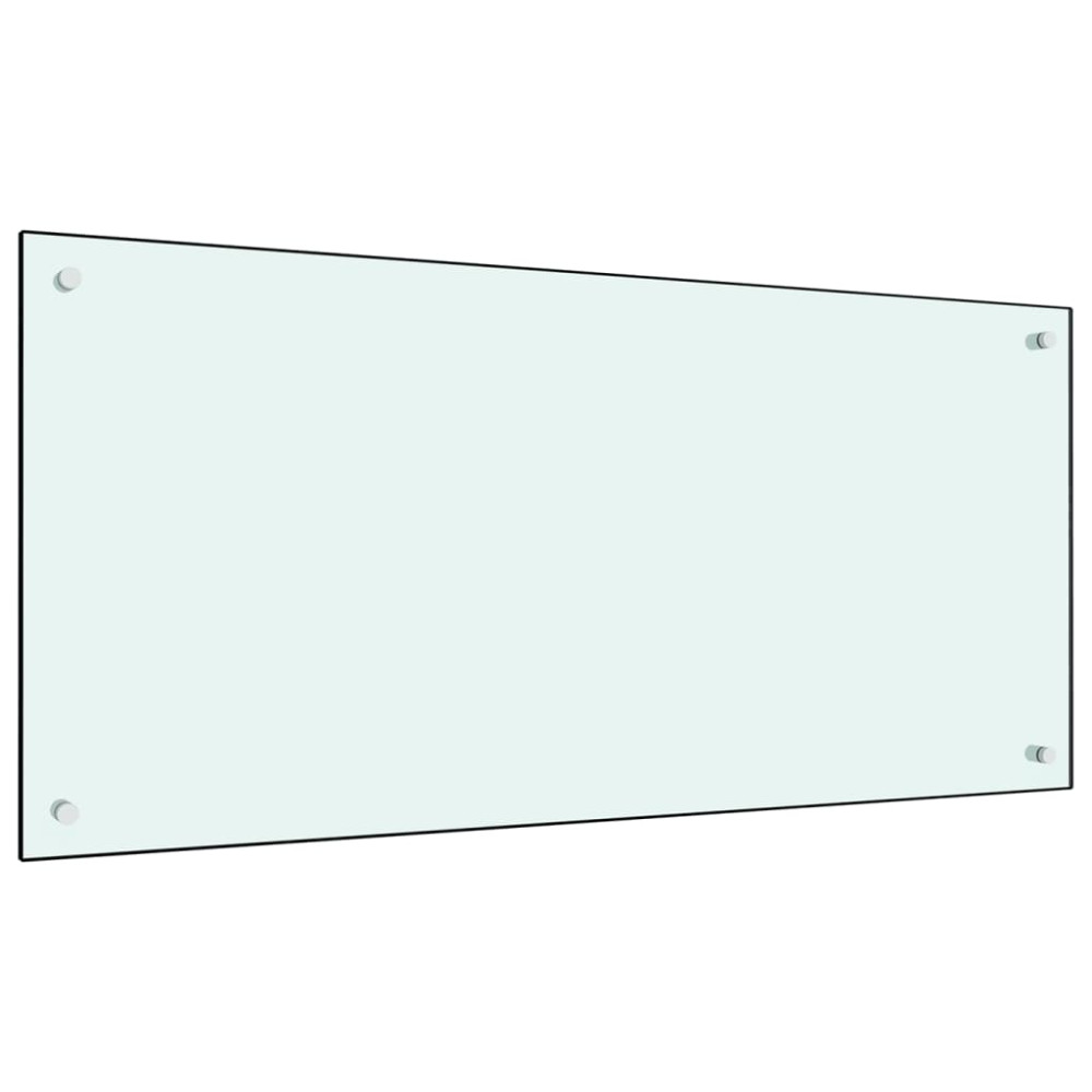 Produktbild för Stänkskydd mjölkfärgad 100x50 cm härdat glas