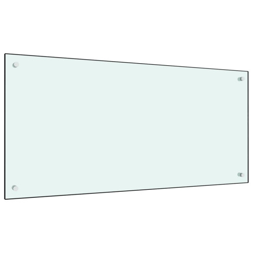 vidaXL Stänkskydd mjölkfärgad 100x50 cm härdat glas