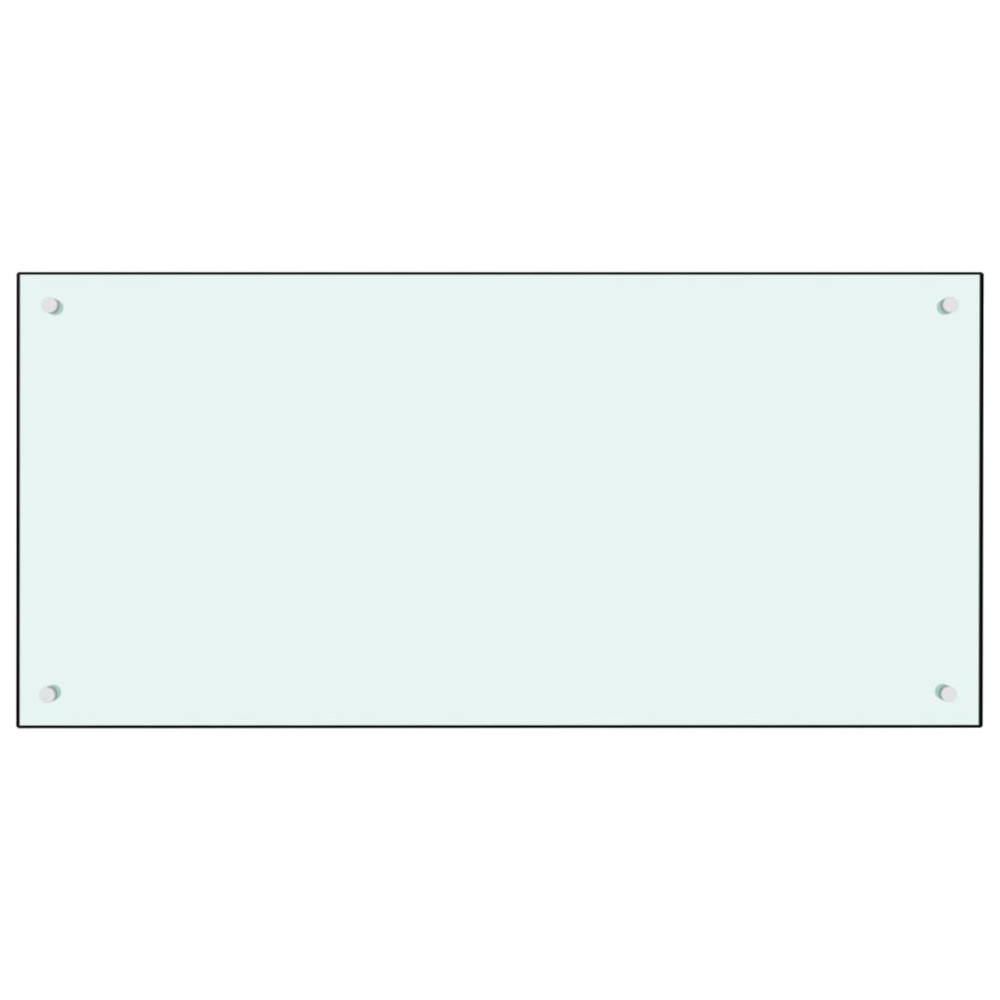 Produktbild för Stänkskydd mjölkfärgad 100x50 cm härdat glas