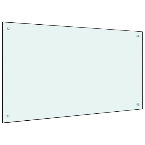 vidaXL Stänkskydd mjölkfärgad 100x60 cm härdat glas