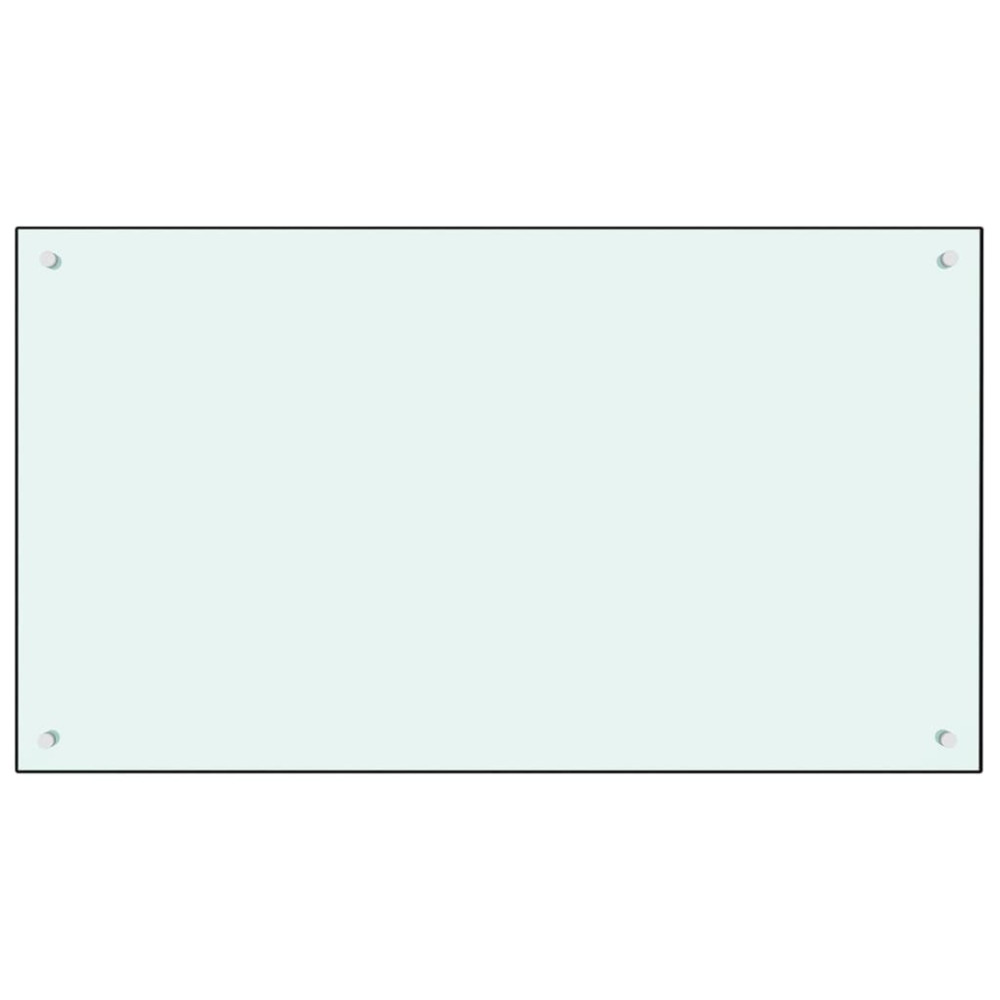 Produktbild för Stänkskydd mjölkfärgad 100x60 cm härdat glas