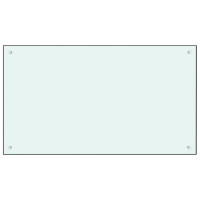 Produktbild för Stänkskydd mjölkfärgad 100x60 cm härdat glas