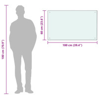 Produktbild för Stänkskydd mjölkfärgad 100x60 cm härdat glas