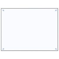 Produktbild för Stänkskydd transparent 80x60 cm härdat glas