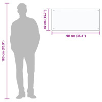 Produktbild för Stänkskydd transparent 90x40 cm härdat glas