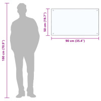 Produktbild för Stänkskydd transparent 90x50 cm härdat glas