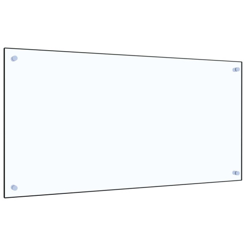 vidaXL Stänkskydd transparent 100x50 cm härdat glas