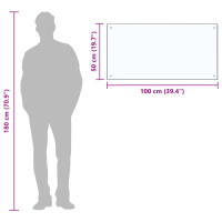 Produktbild för Stänkskydd transparent 100x50 cm härdat glas