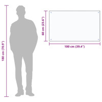 Produktbild för Stänkskydd transparent 100x60 cm härdat glas