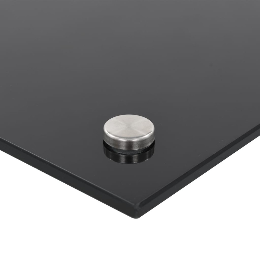 Produktbild för Stänkskydd svart 70x60 cm härdat glas