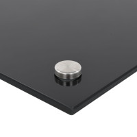 Produktbild för Stänkskydd svart 70x60 cm härdat glas