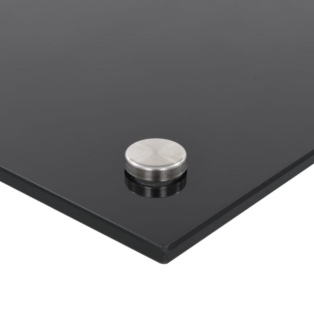 Produktbild för Stänkskydd svart 80x60 cm härdat glas