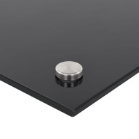 Produktbild för Stänkskydd svart 80x60 cm härdat glas
