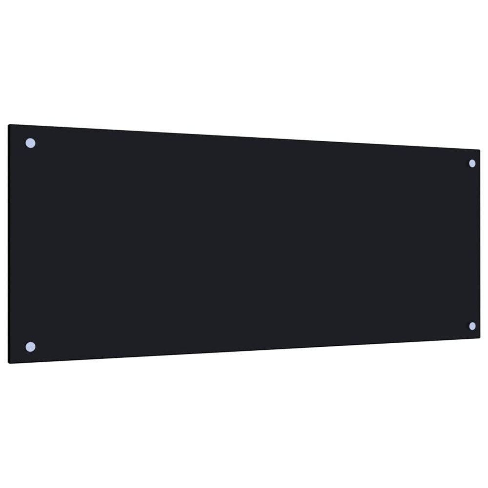 Produktbild för Stänkskydd svart 100x40 cm härdat glas