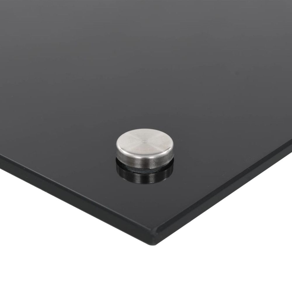 Produktbild för Stänkskydd svart 100x40 cm härdat glas