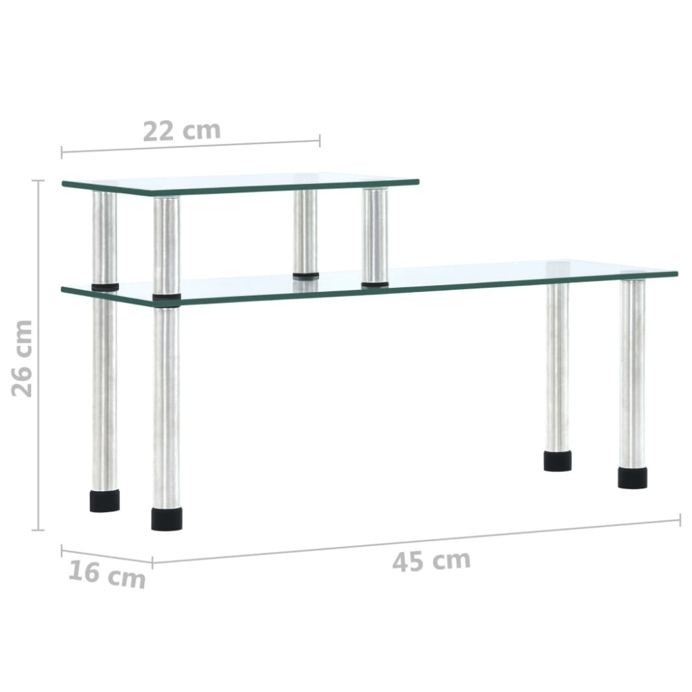 Produktbild för Kökshylla transparent 45x16x26 cm härdat glas