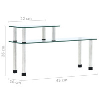 Produktbild för Kökshylla transparent 45x16x26 cm härdat glas