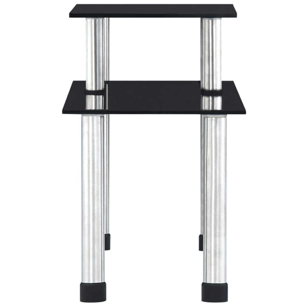 Produktbild för Kökshylla svart 45x16x26 cm härdat glas