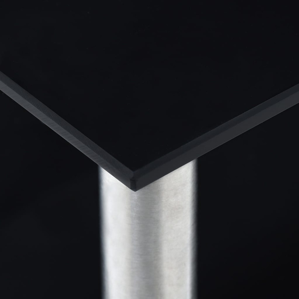 Produktbild för Kökshylla svart 45x16x26 cm härdat glas