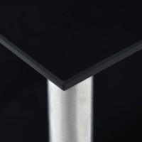 Produktbild för Kökshylla svart 45x16x26 cm härdat glas