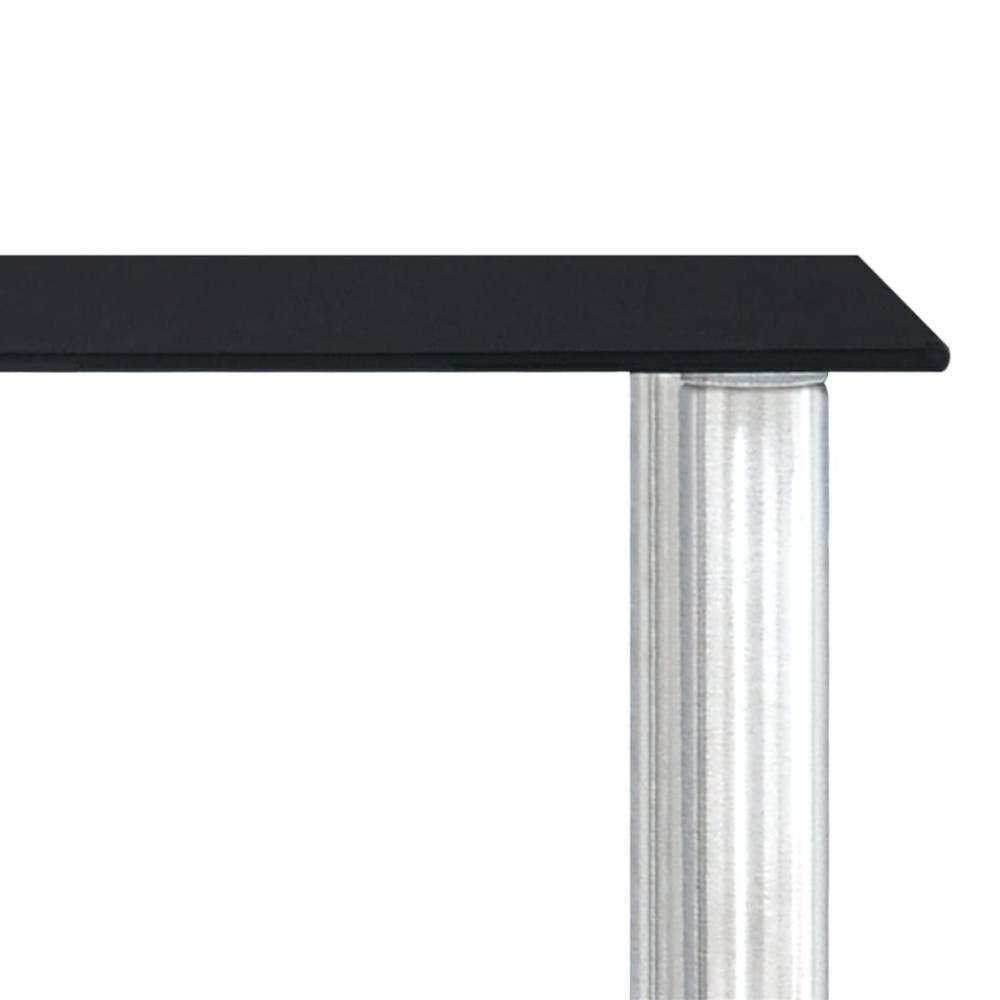 Produktbild för Kökshylla svart 45x16x26 cm härdat glas