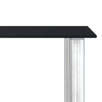 Produktbild för Kökshylla svart 45x16x26 cm härdat glas