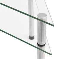 Produktbild för Kökshylla transparent 49,5x35x19 cm härdat glas
