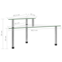 Produktbild för Kökshylla transparent 49,5x35x19 cm härdat glas