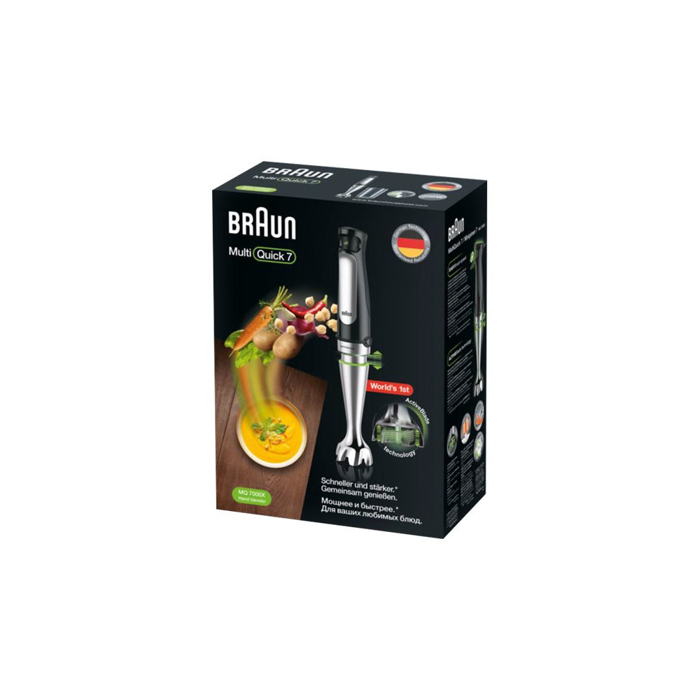 Produktbild för Braun Multiquick 7 MQ 7000X - handmixer - svart / rostfritt stål