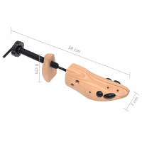 Produktbild för Skoblock 2 par stl. 36-40 massiv furu
