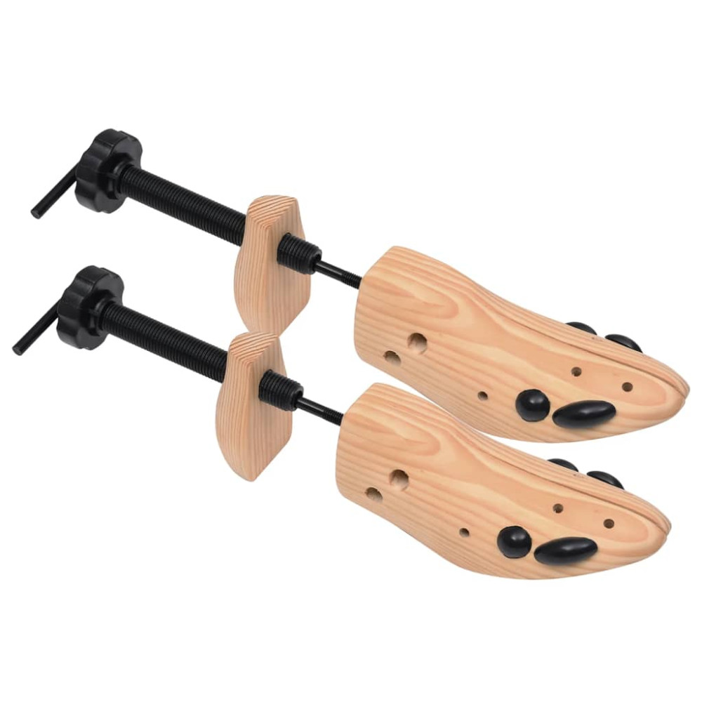 Produktbild för Skoblock 2 par stl. 41-46 massiv furu