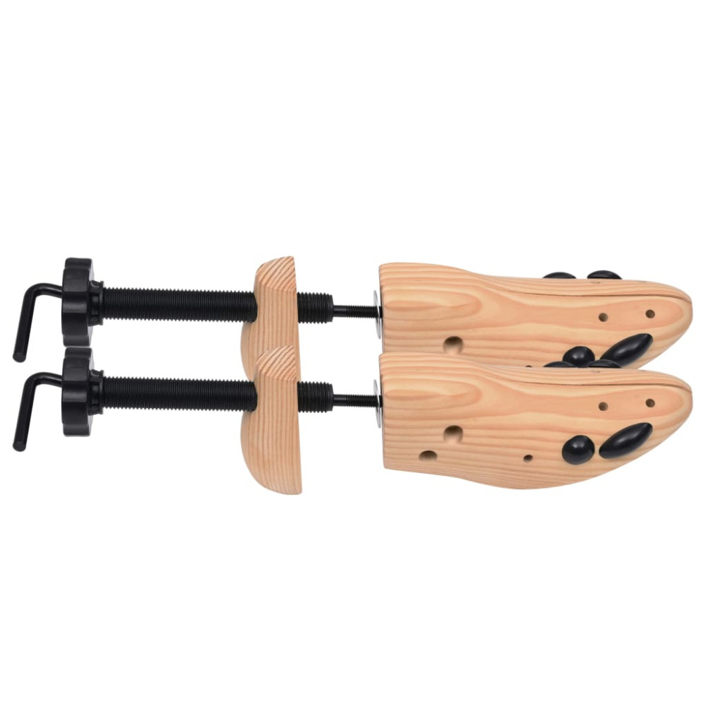 Produktbild för Skoblock 2 par stl. 41-46 massiv furu