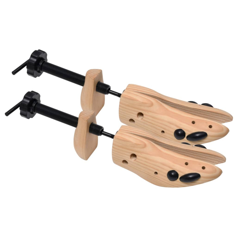 Produktbild för Skoblock 2 par stl. 41-46 massiv furu