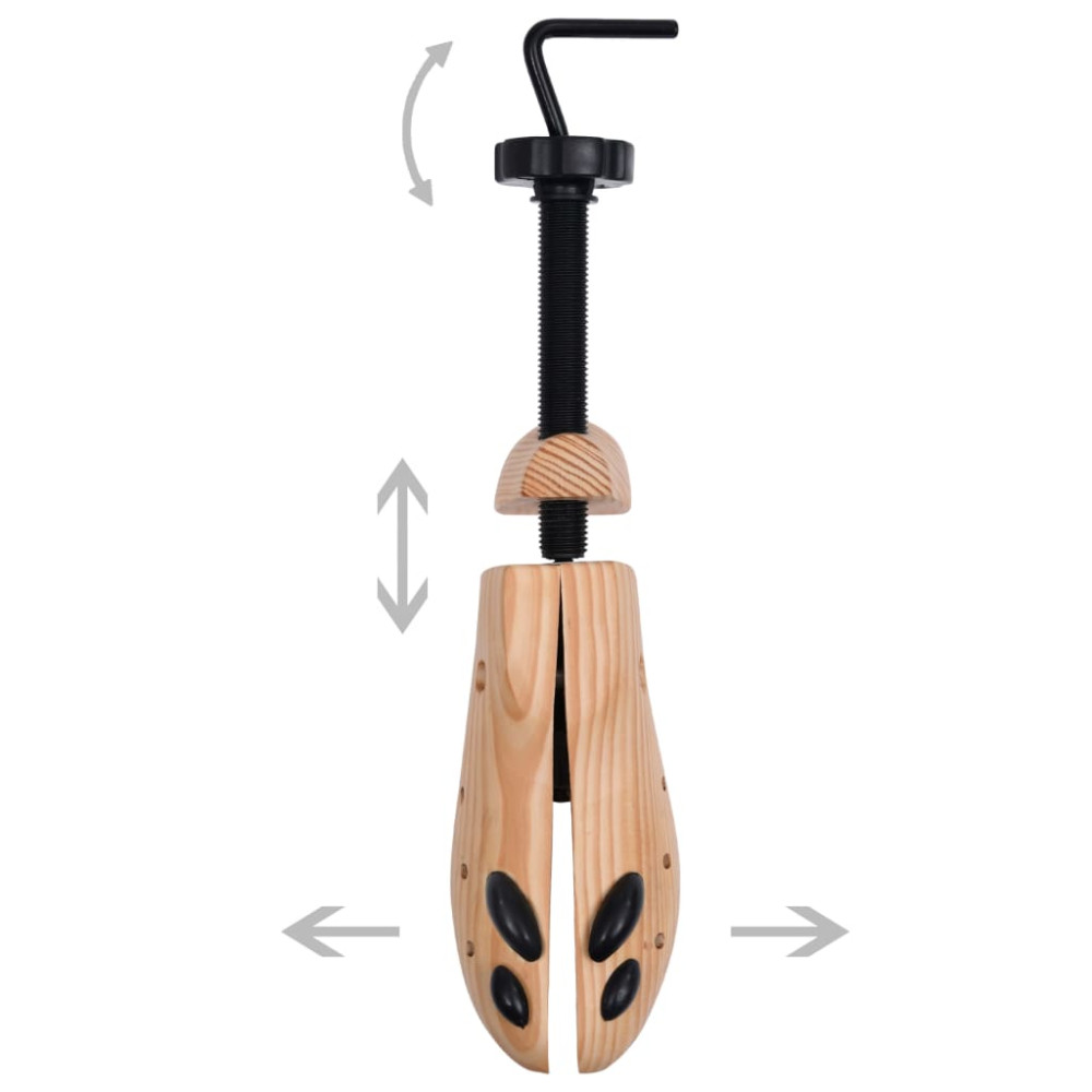 Produktbild för Skoblock 2 par stl. 41-46 massiv furu