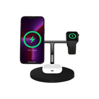 Produktbild för Belkin BoostCharge Pro trådlöst laddställ - med MagSafe - + växelströmsadapter - 15 watt
