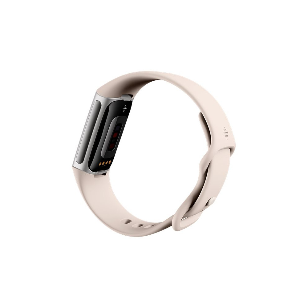 Produktbild för Fitbit Charge 6 - silveraluminium - aktivitetspårare med evighetsband - porslin